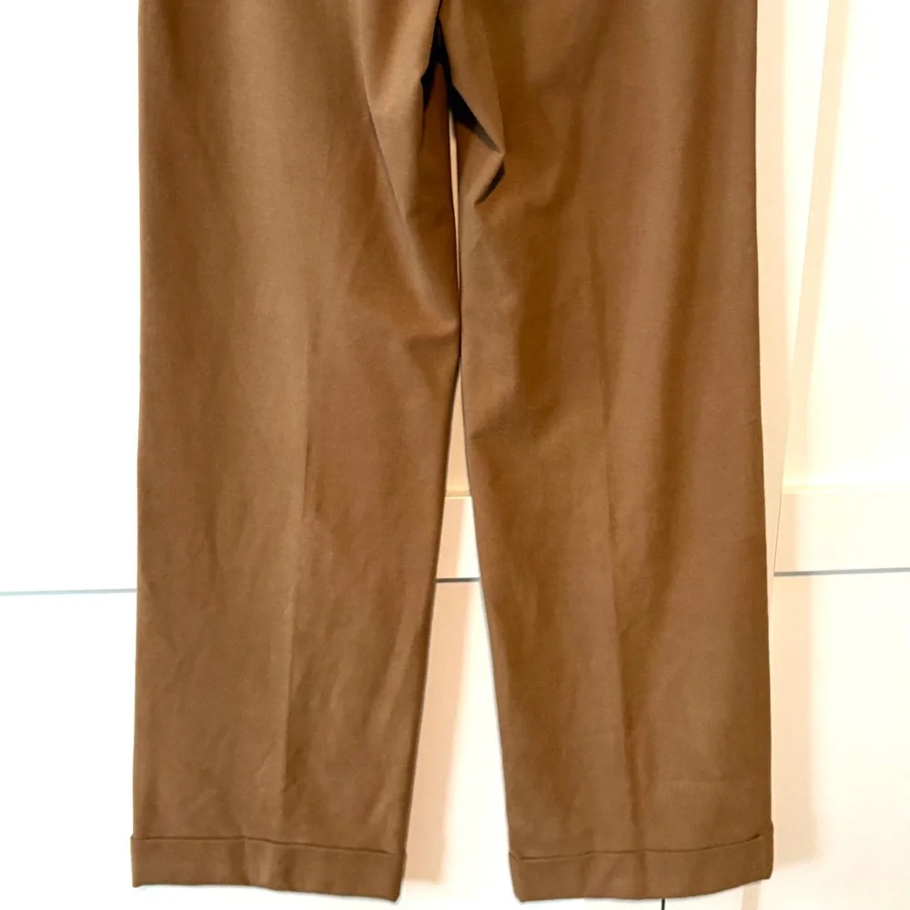 Alice + Olivia Women's Classic Camel Wide Leg Trousers in Size 4